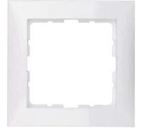 Hager S1 - Cadre 1 poste série 1 Gloss Blanc polaire