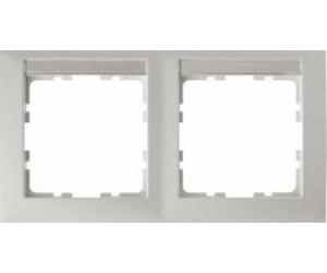 Hager S1 - Cadre 2 postes horizontal mat blanc polaire