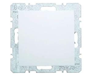 Hager S1 - Plaque aveugle avec rack Gloss Blanc polaire