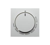 Hager S1 - Plaque centrale de régulation moteur brillant blanc polaire
