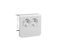 Hager Support d'appareils SL200559009016 2 modules pré-câblé bornes enfichables 20x55 mm blanc trafic