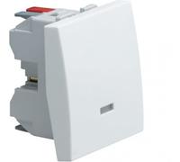 Hager Systo - Mécanisme Commutateur lumineux 10 A Systo 2 module blanc