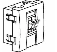 Hager Systo - Prise Haut Parleur Systo 2 module noir