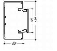 Hager Tehalit. BRP - Canal PVC 65 x 130 mm rAL9010