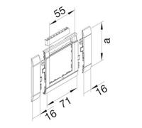 hager Tehalit Cadre modulaire OT80, hfr, BS, laqué GR0802ALAN Quantité:1