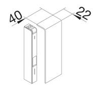 Hager SL2011569016 Endstück, schnittkaschierend, halogenfrei zu SL, 20 x 115 mm, Blanc