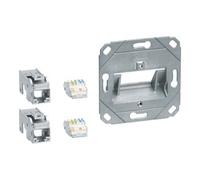 hager Tehalit Module de connexion 2x RJ45 Cat.6a GMKSRJ45C6A2 Quantité:1