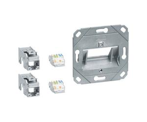 hager Tehalit Module de connexion 2x RJ45 Cat.6a GMKSRJ45C6A2 Quantité:1