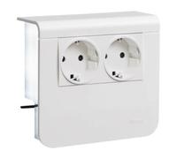 Hager Support d'appareils SL200559009016 2 modules pré-câblé bornes enfichables 20x55 mm blanc trafic