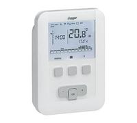 Hager Thermostat d'ambiance EK520 programmable à piles 2 fils 7J