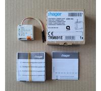 Commande éclairage Hager 1 sortie éclairage variateur toutes charges 2 fils + 2 entrées KNX radio (TRM691E)