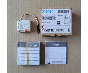 HAGER TRM691E - micromod. 1 sortie éclair. varia. 10A 230V + 2 ent. filaires KNX