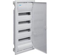Hager – Tableau de distribution encastré Volta VU48NC 4x12 PLE IP30 Classe II, porte en tôle d'acier