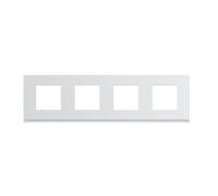 Hager WXP0014 Plaque plastique gallery 4 postes horizontale 71mm pure