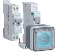 Hager XEV080P Witty IP55 3KW 2P+T M2 + protection différentielle