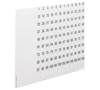 Hager ZZ90C ETIQUETTES Hager ZZZ90C universel numérotation 1-108 DIN A4 10 pièces Feuilles d'étiquetage blanc 1 pc(s)