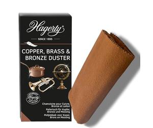 Hagerty Copper, Brass & Bronze Duster Chiffon pour Le Cuivre, 36x55 cm | le Laiton et le Bronze, Chamoisine Imprégnée 100 % Coton, Nettoyage Antioxydant, Nettoyer et Entretenir