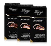 Hagerty Gold Cloth Lot de 3 chiffons d'entretien pour bijoux en or jaune 36 x 30 cm