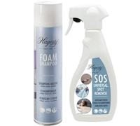 Hagerty Lot de shampoing mousse + nettoyant SOS Spot Remover pour tapis et tissus - Nettoyant efficace de qualité supérieure pour tous les textiles lavables