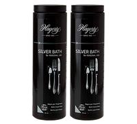Hagerty Silver Bath Bain d'immersion pour le nettoyage rapide de l'argent et la protection contre l'oxydation 2 x 580 ml Liquide de nettoyage des couverts en argent ou en métal argenté avec panier