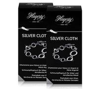Hagerty Silver Cloth Lot de 2 chiffons de nettoyage pour bijoux en argent 36 x 30 cm