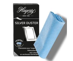 Hagerty Silver Duster Chiffon de nettoyage anti-ternissement pour l'argent I 55 x 35 cm I Tissu traité 100% coton I Chamoisine efficace pour tout objet en argent et en métal argenté