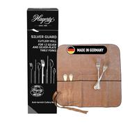 Hagerty - Silver Guard Cutlery Roll Housse pour Couverts - 43,5x43 cm | en Argent ou Argentés, Rangement Pratique à Effet Anti-Ternissement, 12 Compartiments pour Fourchettes de Table, Métal