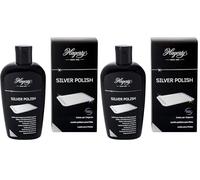 Hagerty Silver Polish 250 ml Nettoyeur efficace pour argent et métal plaqué argent, effet immédiat pour vases, cadres, accessoires, meubles (Lot de 2)