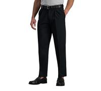 Haggar B&T Pantalon décontracté pour Homme Coupe Classique sans Repassage Kaki Taille Extensible, Noir, 38W x 31L