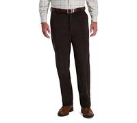 Haggar Classic Fit Stretch Corduroy Pant Pantalons, Espresso-Classique, 32W / 32L Homme