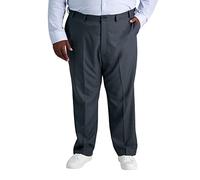 Haggar Cool 18 Pro Classic Fit Flat Front Casual Stretch Golf Pant (Big & Tall Sizes) Pantalon décontracté, Gris Anthracite chiné, 48W x 30L Homme