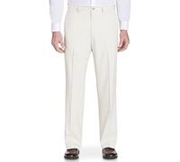 Haggar Cool 18 Pro Classic Fit Flat Front Casual Stretch Performance Golf Pant Pantalon décontracté, chaîne, 36 W/34 L Homme