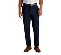 Haggar Cool 18 Pro Pantalon décontracté Coupe ajustée Devant Plat, Bleu Marine, W36/L32 Homme