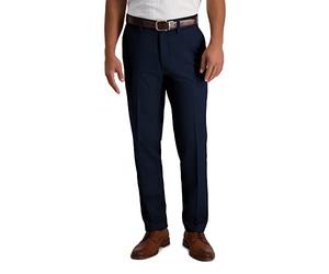 Haggar Cool 18 Pro Pantalon décontracté Coupe ajustée Devant Plat, Bleu Marine, W36/L32 Homme