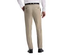 Haggar Life Kakhi Pantalon chino confortable pour homme à coupe droite sans pli, Beige, 40W x 29L