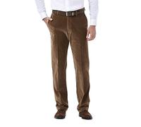 Haggar Men's 21 Wale Stretch Corduroy Expandable Waist Classic Fit Plain Front Pant, Camel, 40x30