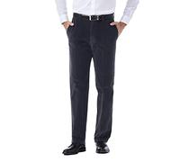 Haggar Men's 21 Wale Stretch Corduroy Expandable Waist Classic Fit Plain Front Pant, Dusk, 36x30