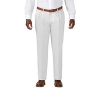 Haggar Men's Big-Tall Work to Weekend Hidden Expandable Waist Pleat Front Pant,String,54x30