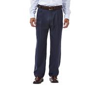 Haggar Men's Cool 18 Heather Solid Pant - Regular - 36W x 34L - Heather Blue
