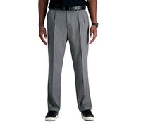 Haggar Men's Cool 18 Pro Classic Fit Pleat Front Expandable Waist Pant