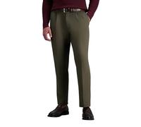 Haggar Men's Premium No Iron Classic Fit Expandable Waist Pleat Front Pant, Toast, 42x29