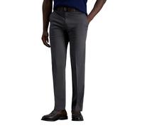 Haggar Men's Premium No Iron Straight Fit Invisible Flex Waist Plain Front Pant, Dark Grey, 42x32