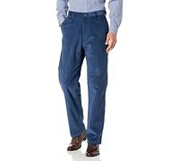 Haggar Men's Stretch Corduroy Expandable Waist Classic Fit Pant, Cadet Blue, 38Wx30L