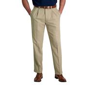 Haggar Pantalon Cool 18 Pro pour Homme, Coupe Classique, plissé sur Le Devant, Taille Extensible, Taille Normale et Grande Taille, Peau, 36W x 30L