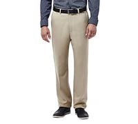 Pantalon décontracté 18 Haggar pour Homme, Plat sur Le Devant, Taille Extensible dissimulée - Beige -