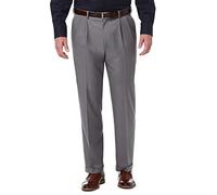 Haggar Premium Comfort Classic Fit Pleat Front Pant Reg. and Big & Tall Sizes Pantalon, Gris Moyen, 34 W/30 L Homme