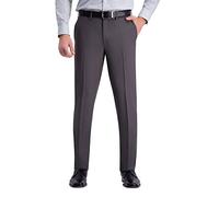 Haggar Premium Comfort Dress Slim Fit Flat Front Pant Pantalon, Gris foncé, W36/L32 Homme