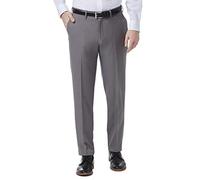 Haggar Premium Comfort Dress Slim Fit Flat Front Pant Pantalons, Gris, 32 W/38 L Homme