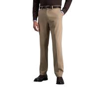 Haggar Pantalon décontracté Kaki Coupe ajustée sans Repassage de qualité supérieure, 34 W/32 L Homme