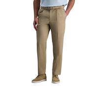 Haggar Premium No Iron Stretch Classic Fit Pleated Pants British Khaki 34x34